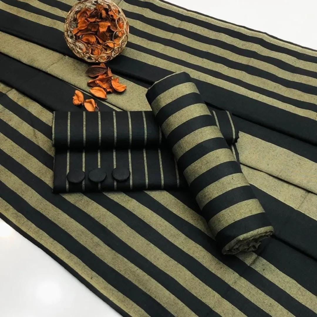 3pc Multani Susi Khaadi (Black Golden)
